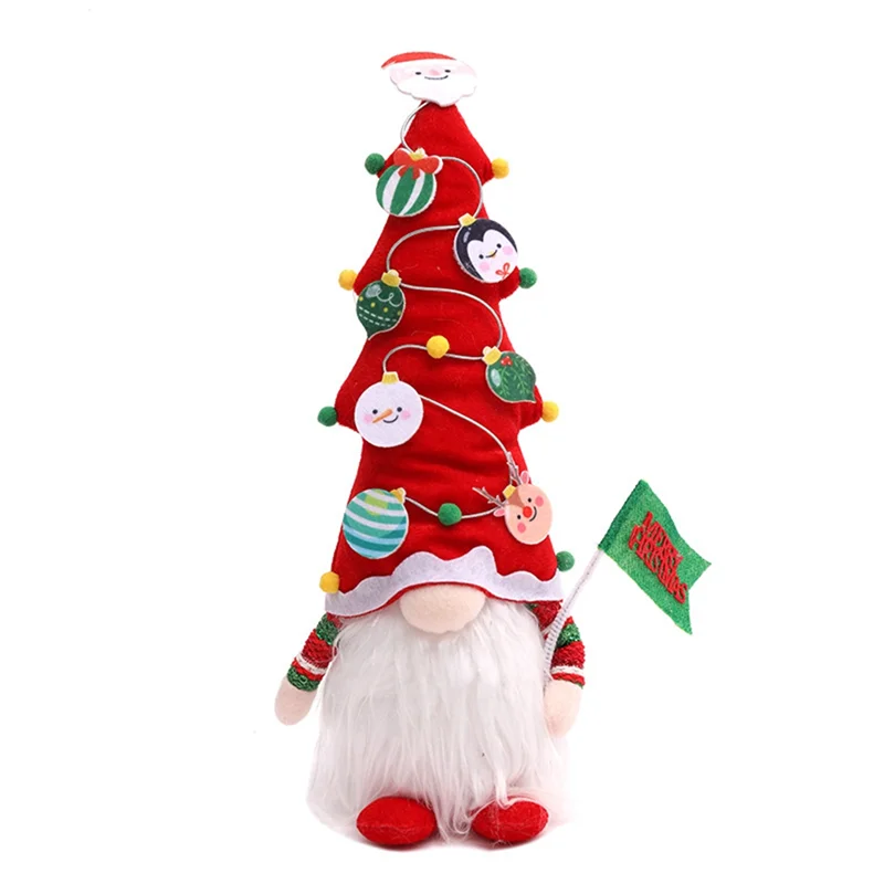 Christmas Gnomes Plush Elf Faceless Doll Christmas Decorations Swedish Gnomes Scandinavian Ornaments for Home Red