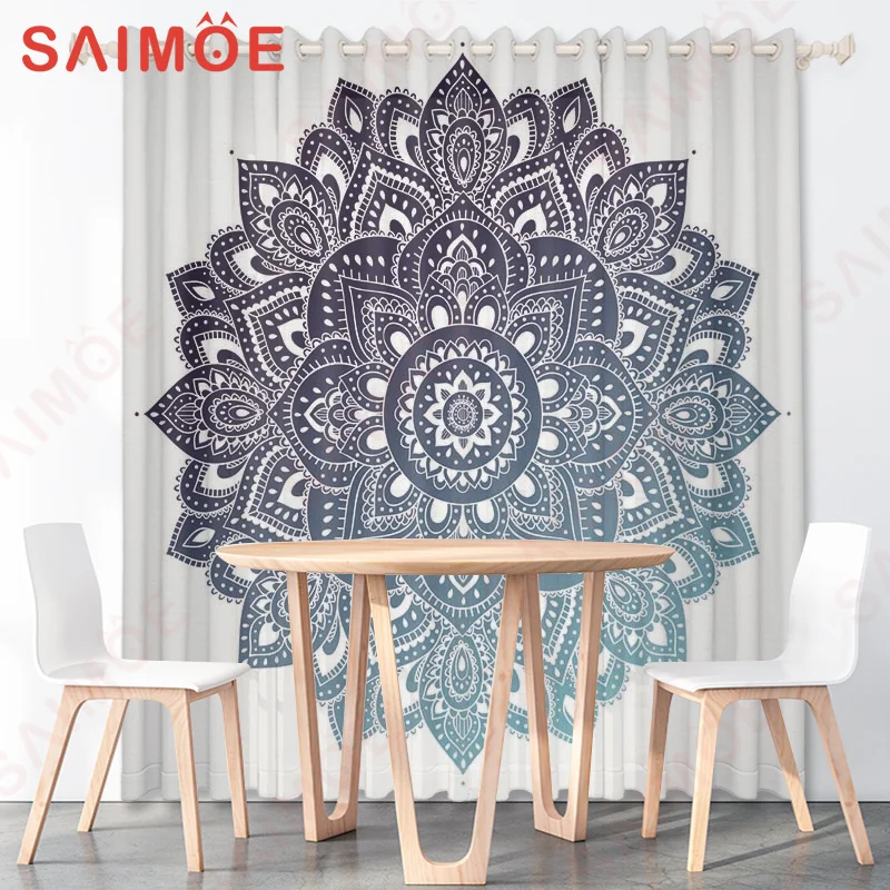 

Bohemian Pattern India Art Geometric Graphics Curtains for Living Room Bedroom Kitchen Curtain Home Window Curtains Decoration