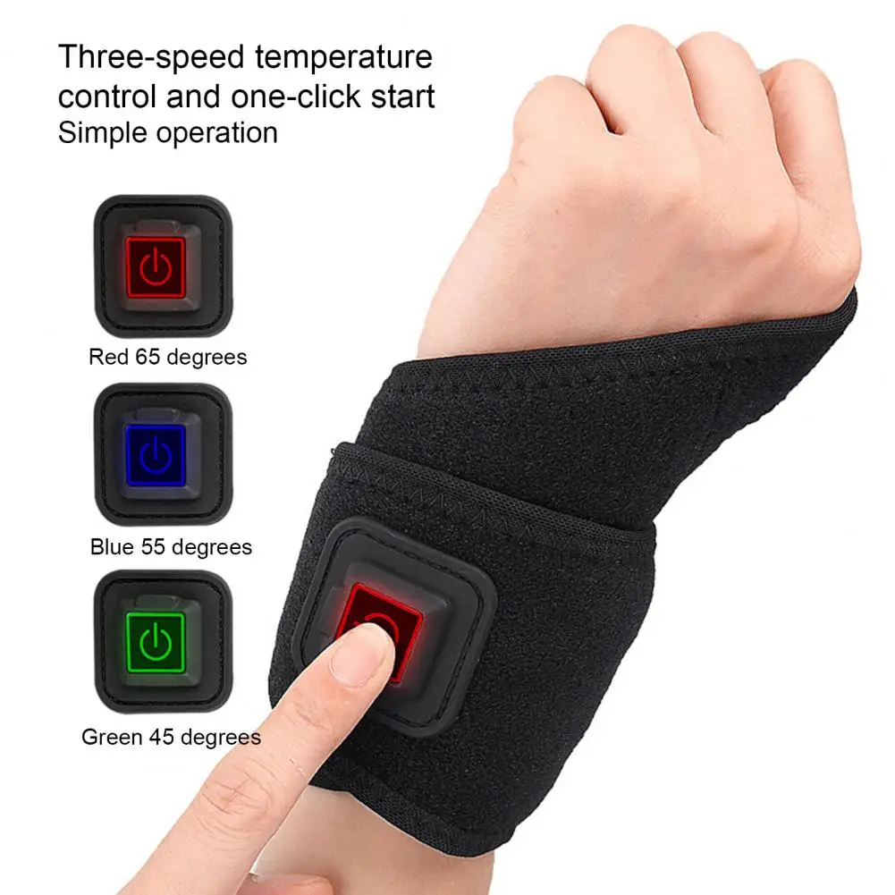 41*10cm Wrist Thumb Brace Heating Pad Temperature Adjustable Plug-Play Carpal Tunnel Relief Electric Heated Wrist Brace Support