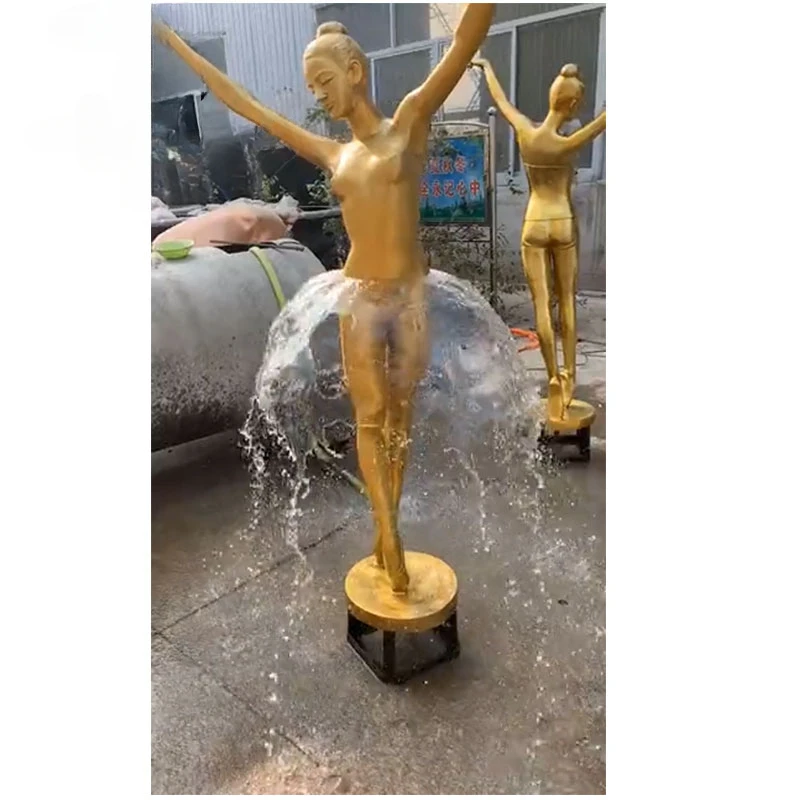 

Outdoor Garden Bronze Ballerina dress water fountain for sale