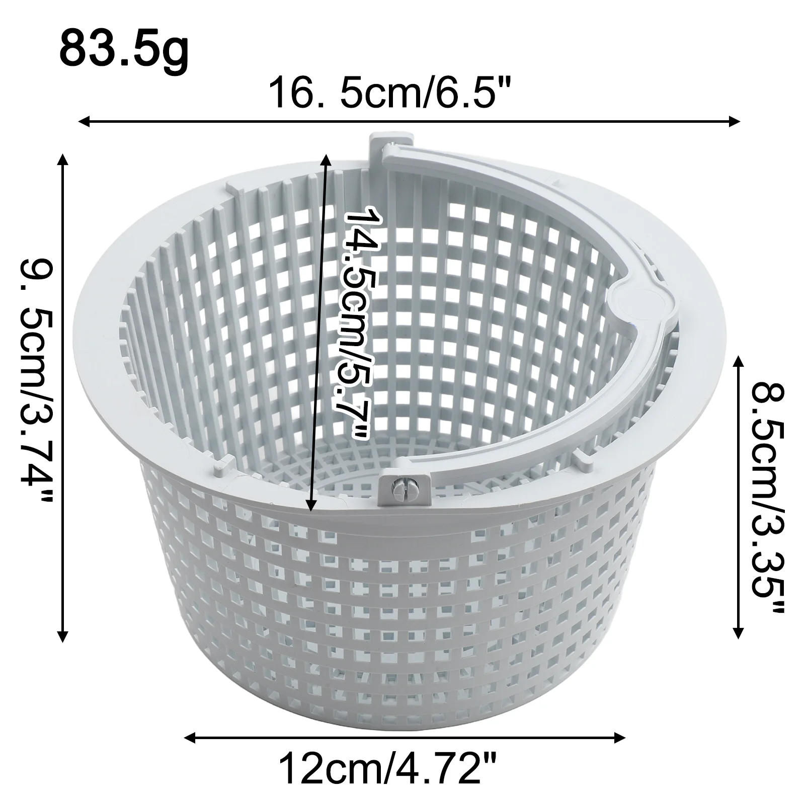 Swimming Pool Skimmer Filter Basket Replacement For Hayward SPX1091C WB736660 Plastic Skimmer Filter Basket With Handle