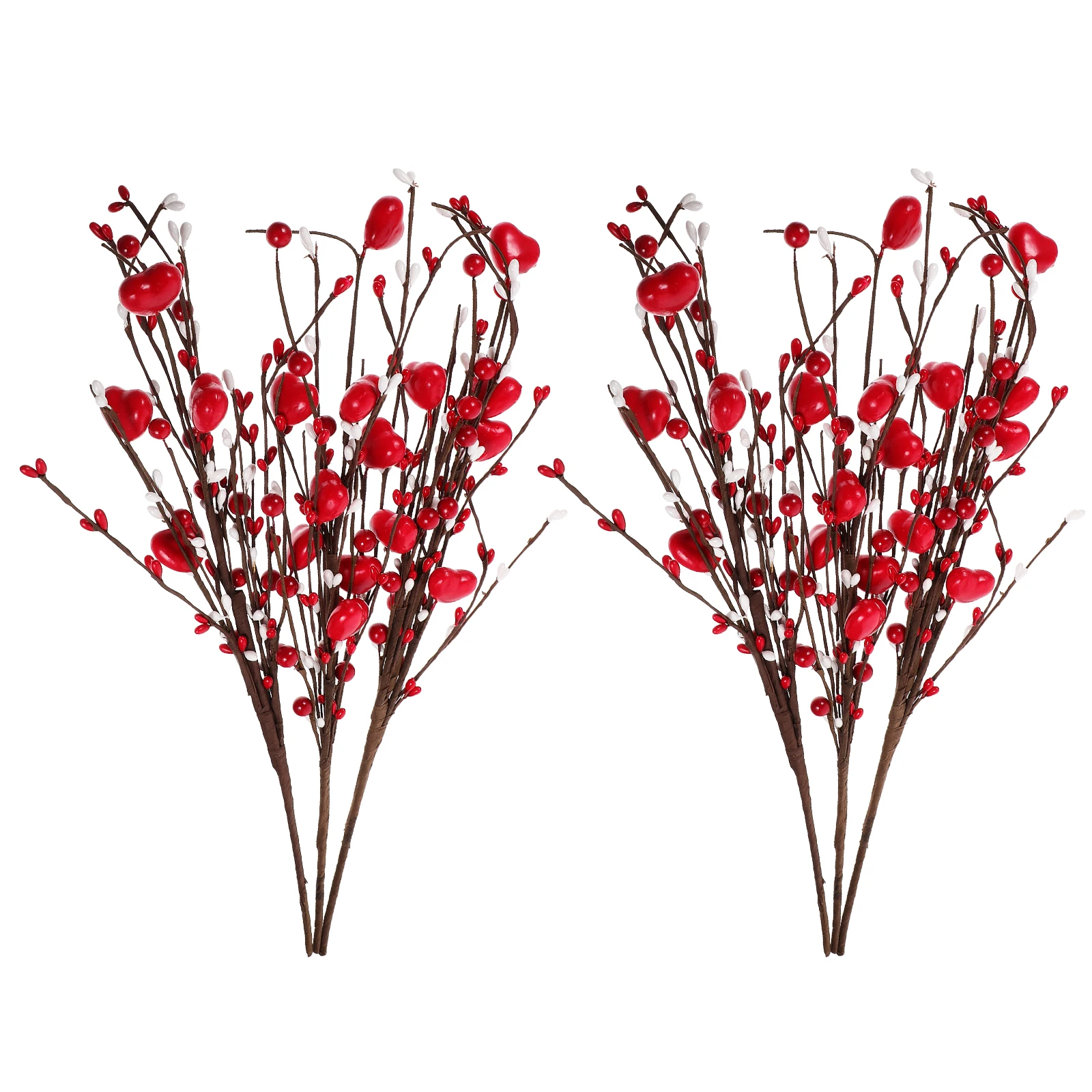 

6 Pcs Decorations Artificial Flower Valentines Day Picks Wedding Valentine's Valentine’s Rose For Flowers