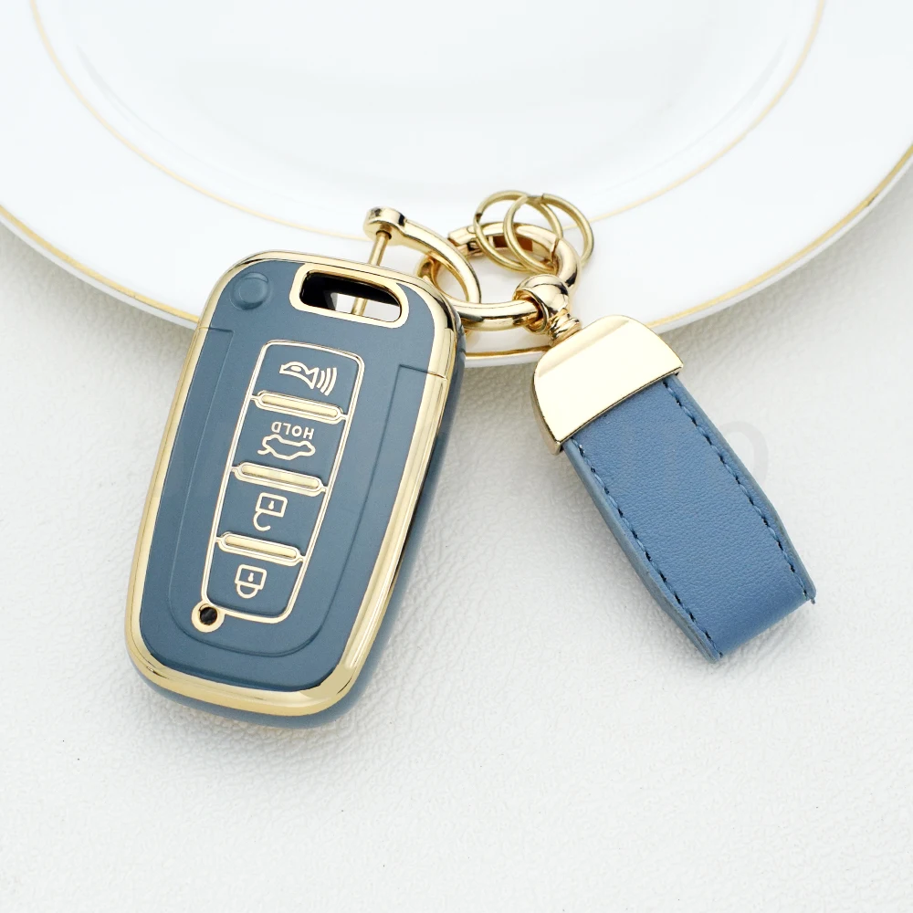 

For Hyundai Solaris HB20 Veloster SR IX35 I30 Accent Elantra for KIA RIO K2 K3 Sportage TPU Car Key Cover Case Bag Holder Shell