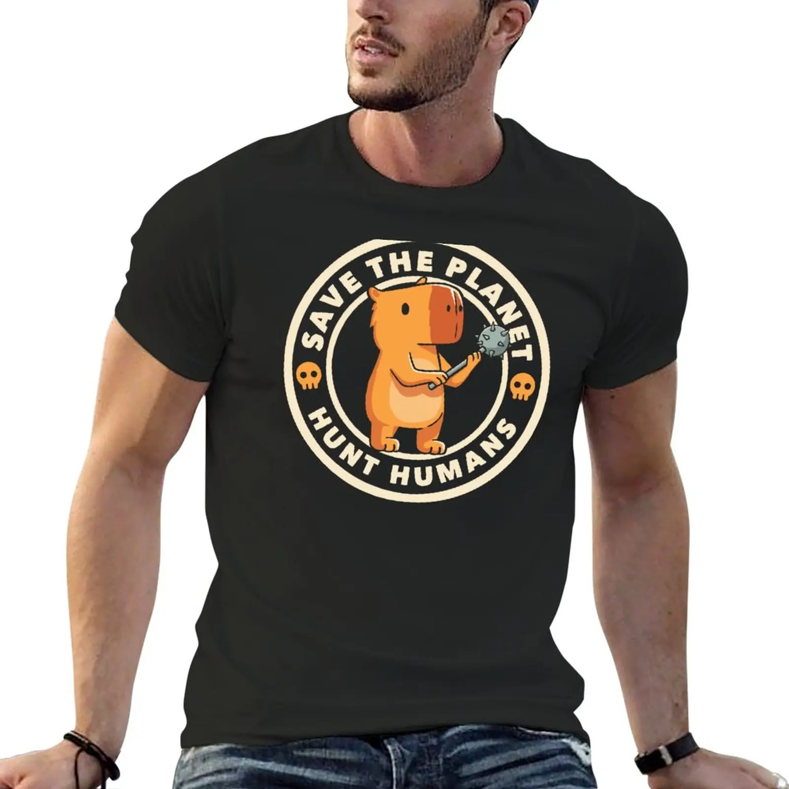 New Save The Planet Hunt Humans by Tobe Fonseca T-Shirt funny t shirt cute clothes summer top fitted t shirts for men