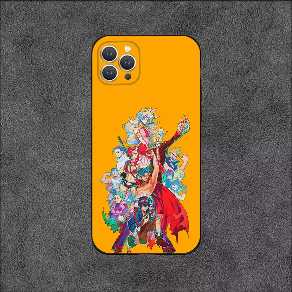 T-Tengen Toppa Gurren-Lagann Phone Case For iPhone 16,15,14,13,12,11,Plus,Pro Max,XS,X,XR,SE,Mini,8,7 Soft Silicone Black Cover