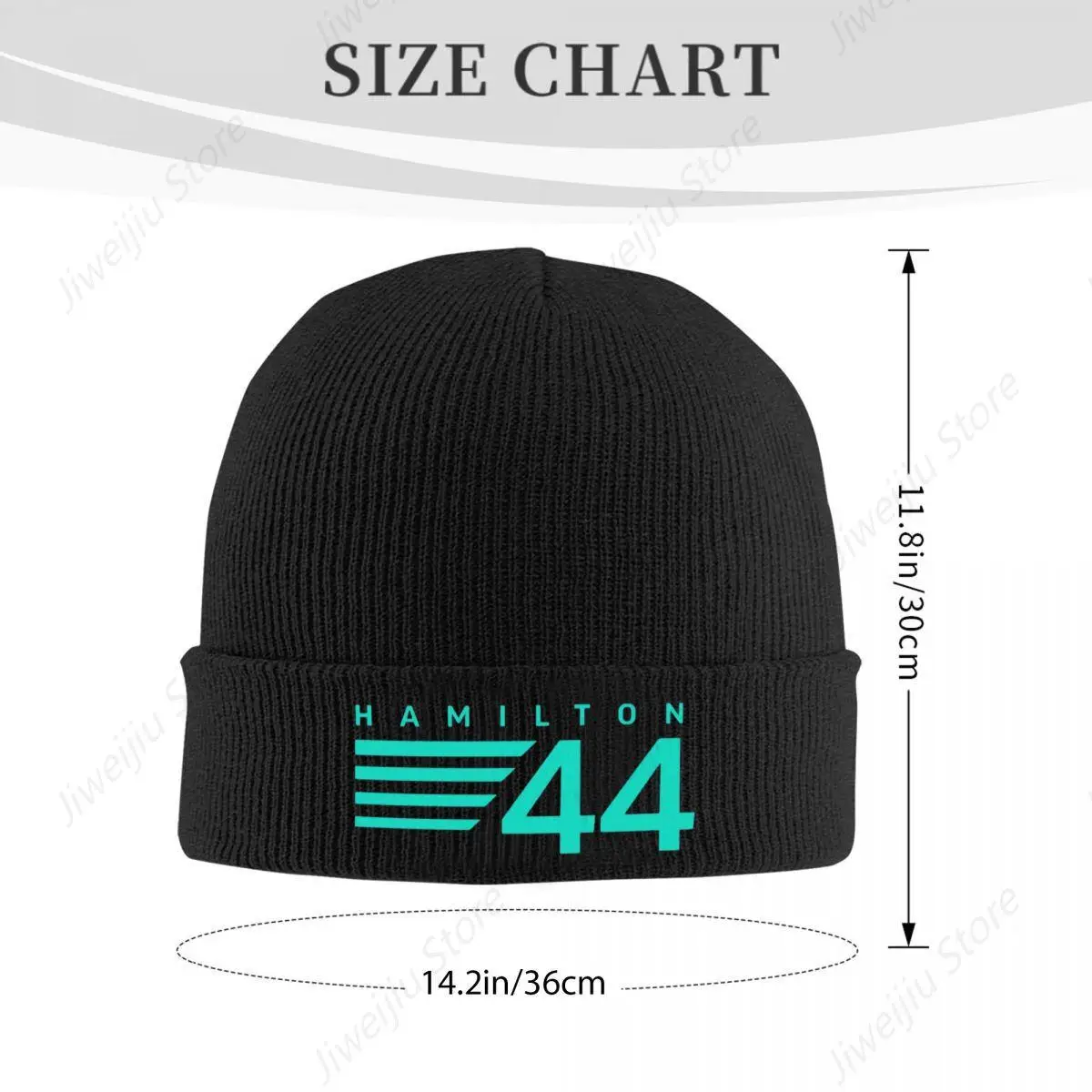 Lewis Hamilton 44 - F1 Warm Knitted Cap Fashion Bonnet Hat Autumn Winter Outdoor Beanies Hats for Unisex Adult