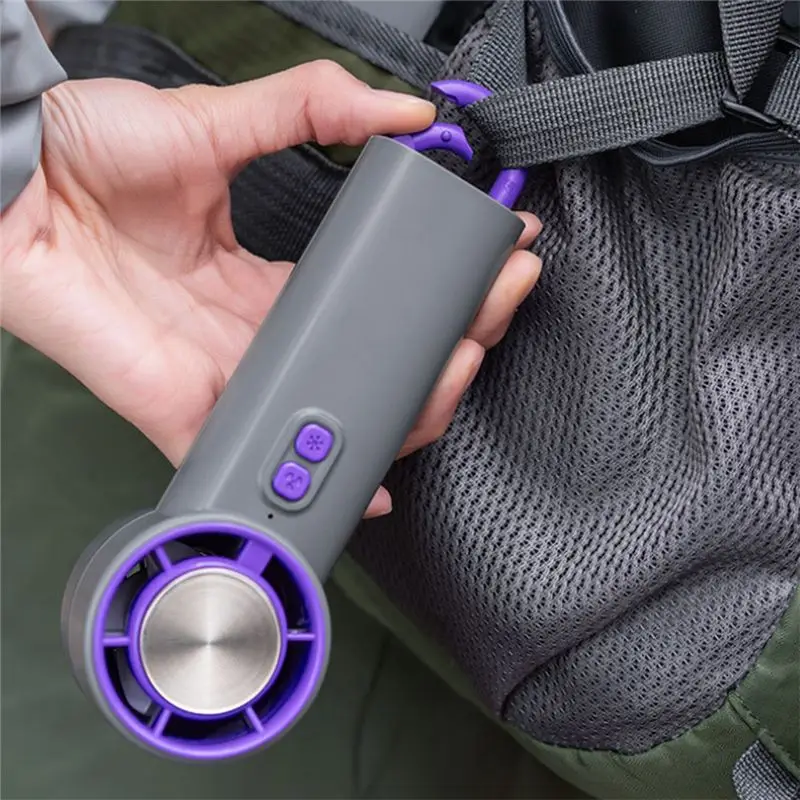 babz-高速ハンディファン、ターボ強力ミニファン、登山用バックル付き、半導体冷却、携帯用冷風ファン