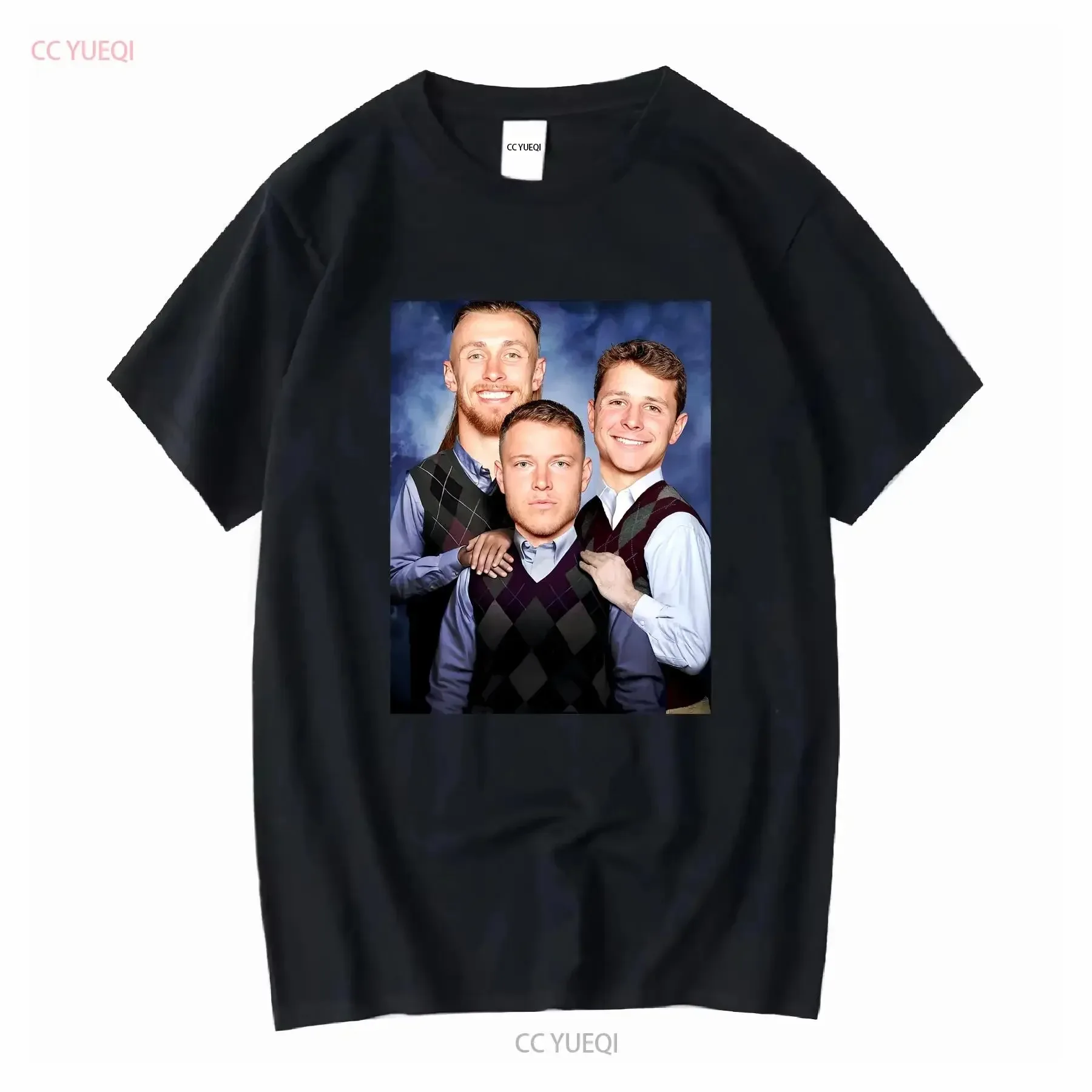 Camiseta de los 49ers de Step Brothers Christian McCaffrey George Kittle Brock Prudy, estilo vintage, lavada, unisex, transpirable, ropa de diseñador