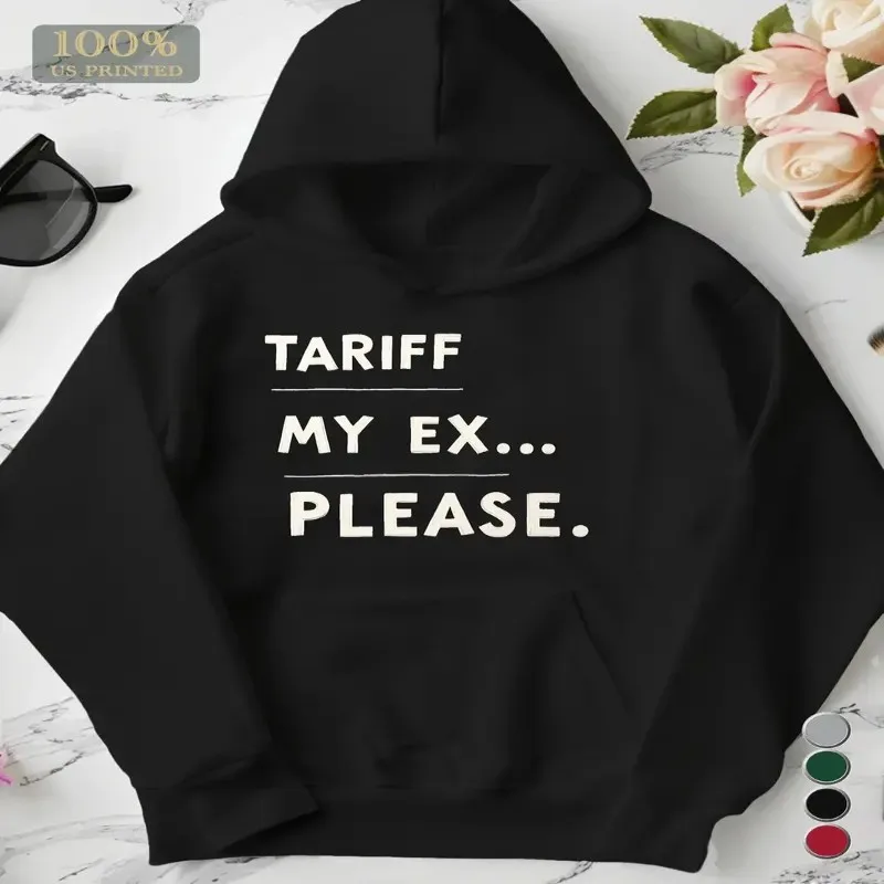 

Зима-Осень, женский свитшот больших размеров, одежда Tariff My Please, белый текстовый принт, удобная ткань из чистого хлопка Y2k