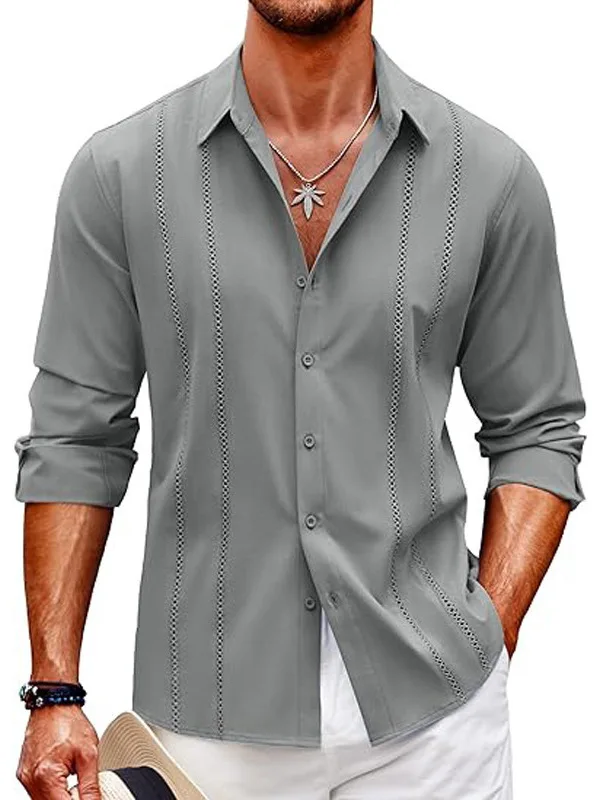 

Мужская длинная полосатая подставка из полиэстера, неэластичная повседневная одежда с воротником-стойкой, весна-лето-осень