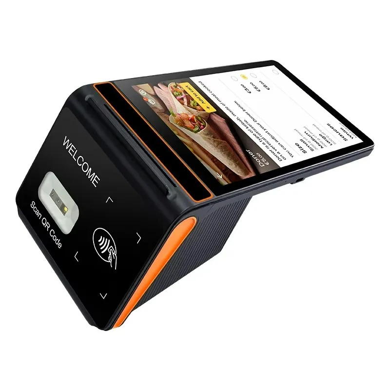HB-P8pro Android 12-позиционный терминал 8-дюймовый сенсорный экран NFC Mini Pos терминальный термопринтер