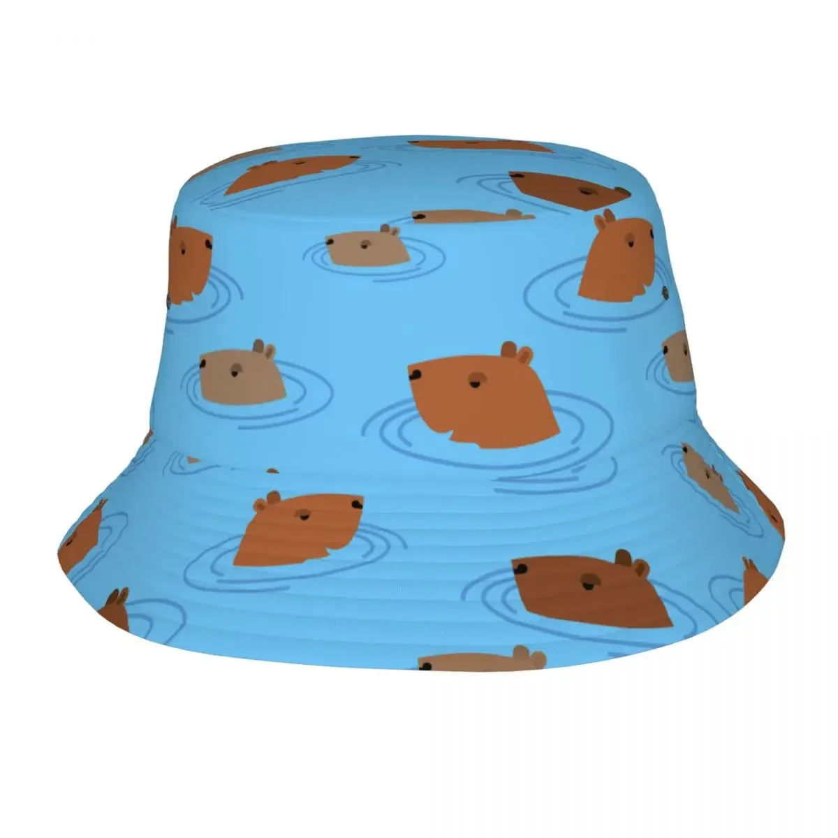 Summer Beach Hatwear Capybara In Water Capybaras Accessories Bucket Hats Style Teen Sun Hat Bob Hat Lightweight Fisherman Caps