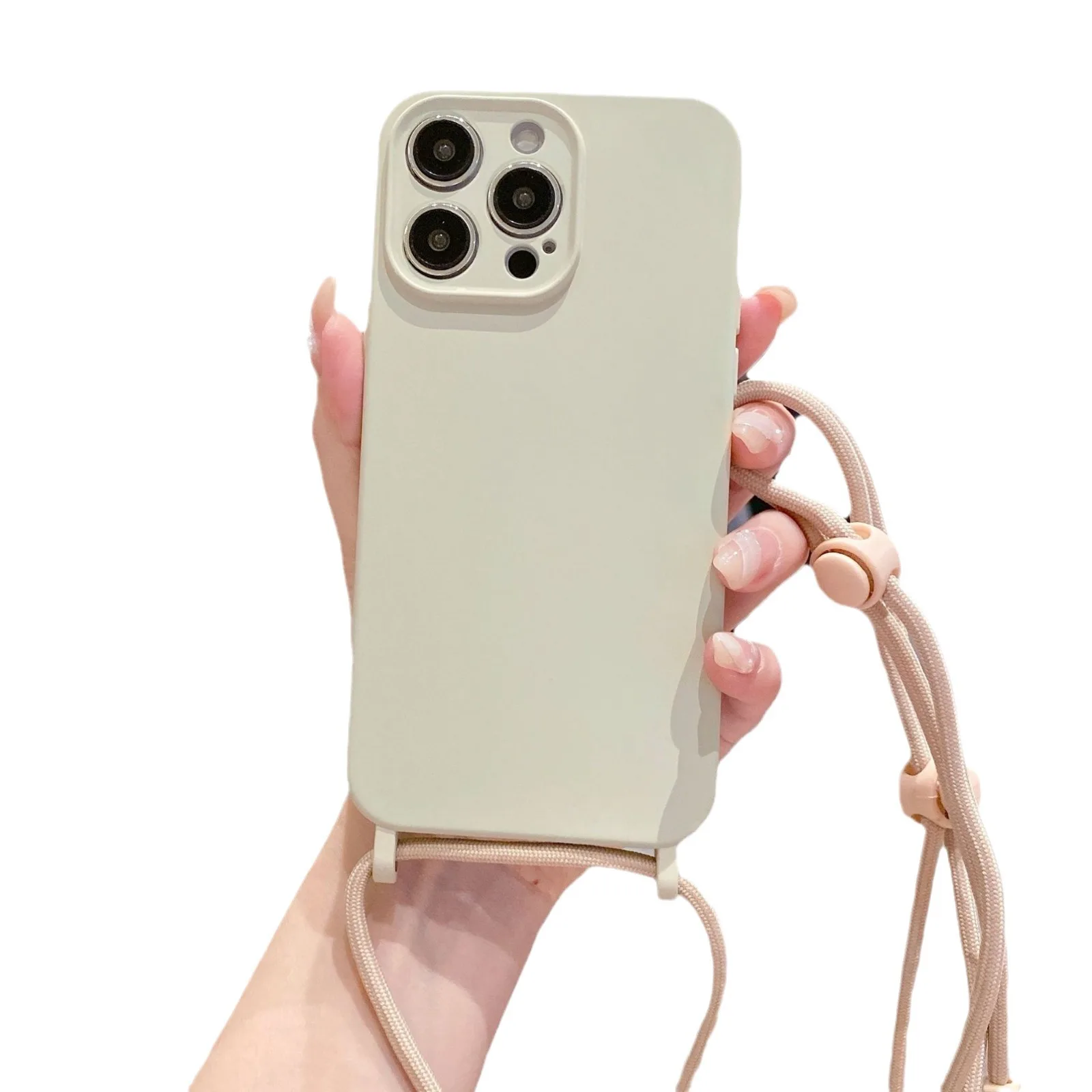 ينطبق على iphone16pro الحبل حالة الهاتف المحمول crossbody xs حالة السائل 7p سيليكون xr أبل شامل 11 #5