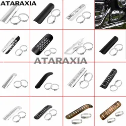 Universal Motorcycle Exhaust Pipe Heat Shield Cover Muffler Protector Guard Moto Accessories Fit For Harley Honda Yamaha Custom
