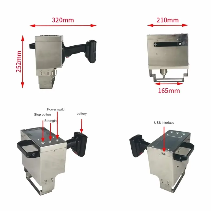 Easy-to-operate handheld electric point needle metal engraving machine 21V 6000mAh battery 360 degree adjustment motor