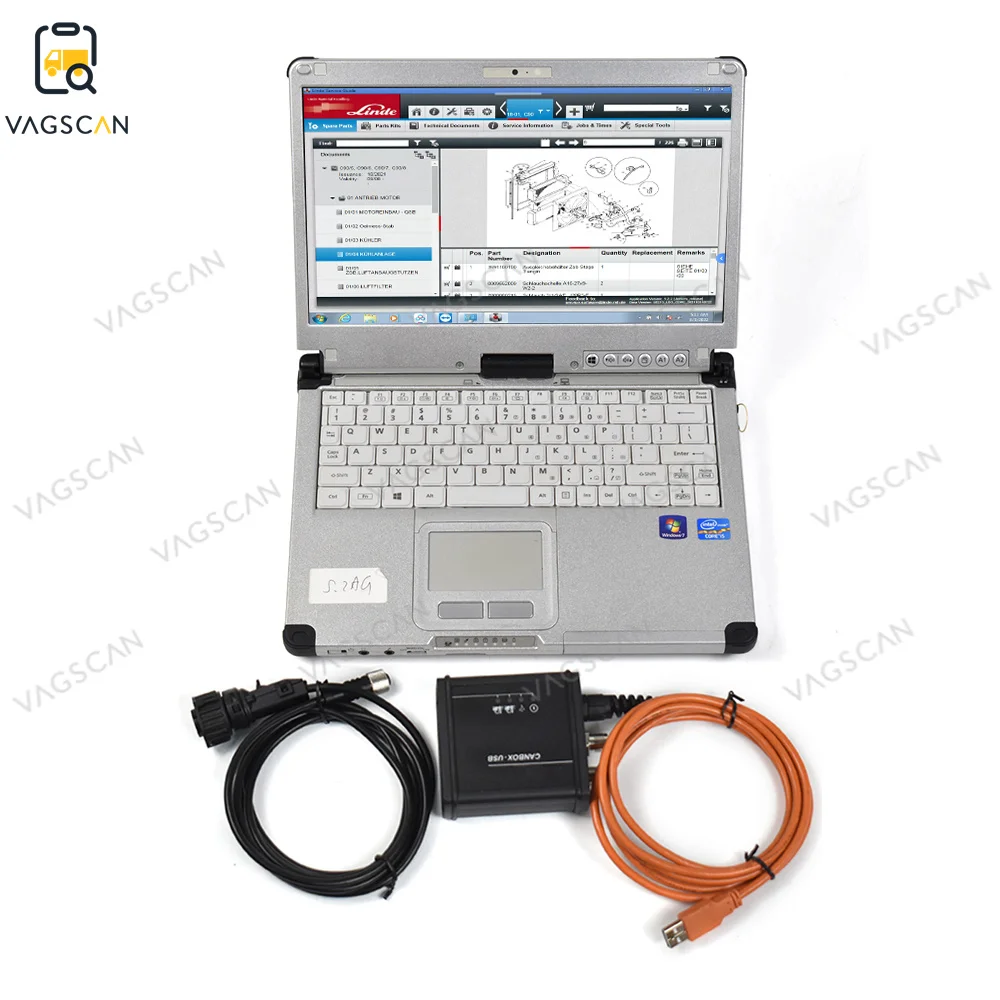 

CFC2 Laptop with Linde Canbox BT for Forklift Diagnostic Tool