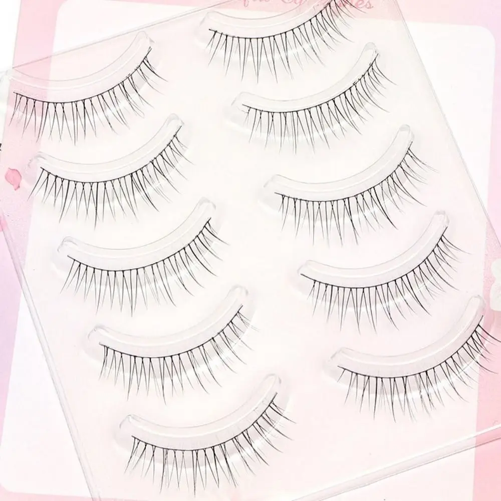 3D Nerz Haar Falsche Wimpern Dünne Transparente Stiel Natürliche Simulierte Manga Wimpern Kleiner Teufel Anfänger Make-Up-Tools