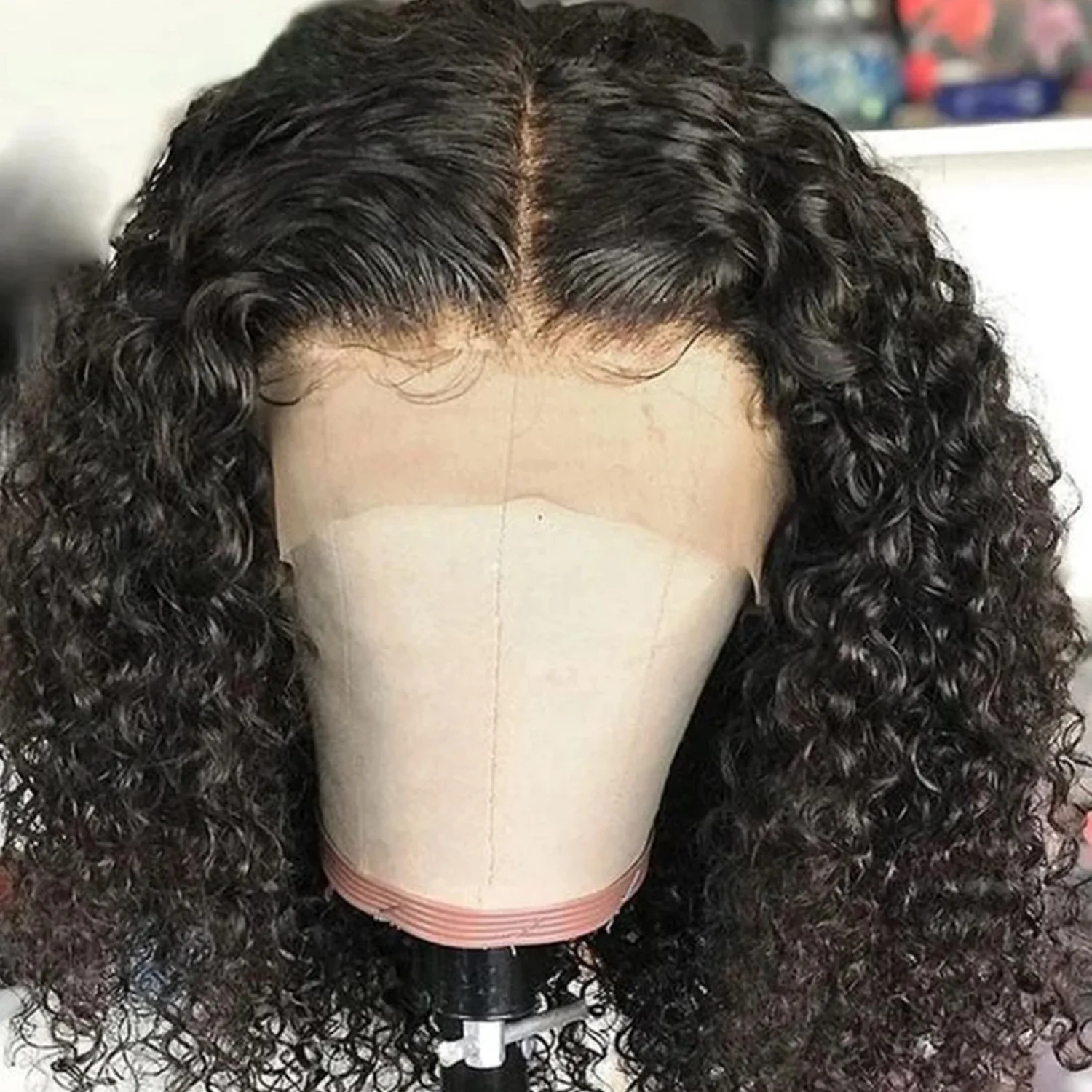 مجعد الدانتيل الباروكة الأمامية قبل قطعها بيرو ريمي 13x6 الدانتيل شعر مستعار أمامي 14 بوصة 16 بوصة مجعد بوب خصلات الشعر المستعار الإنسان للنساء والفتيات #4