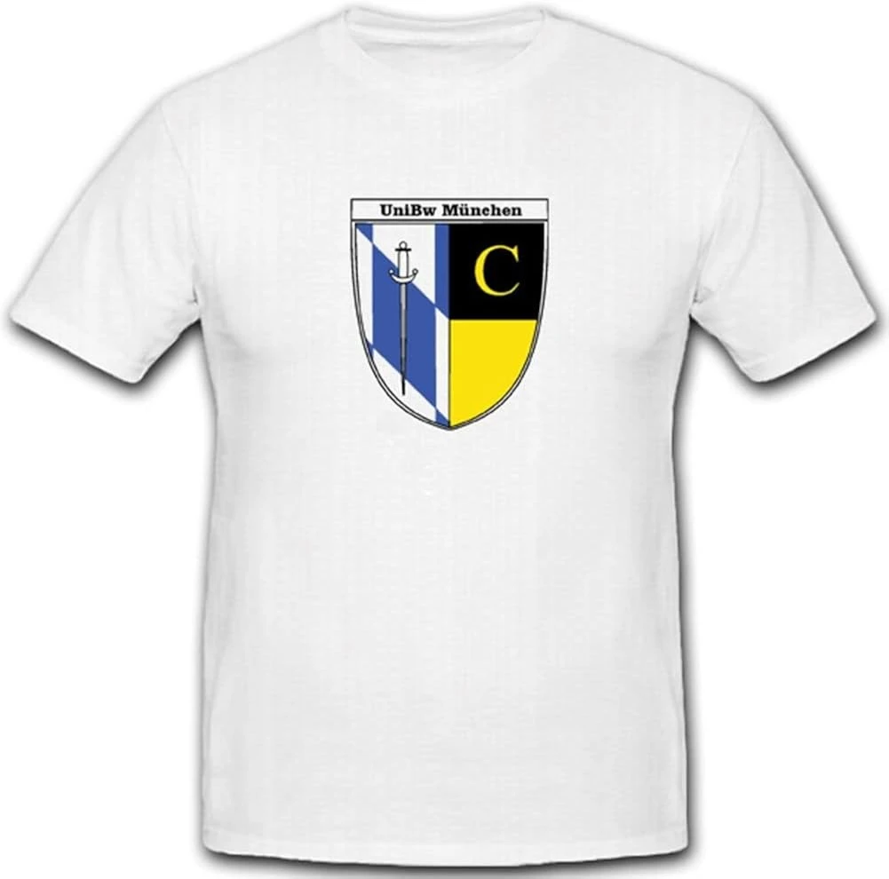 

University of Munich education badge, printed cotton short-sleeved O-neck T-shirt.