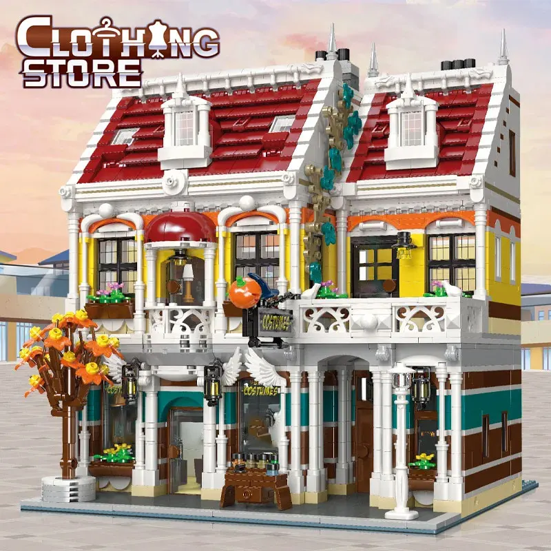 

JIESTAR Street View City Building 89131 Clothing Store Model Block Assembly Toy Boys and Girls Gift