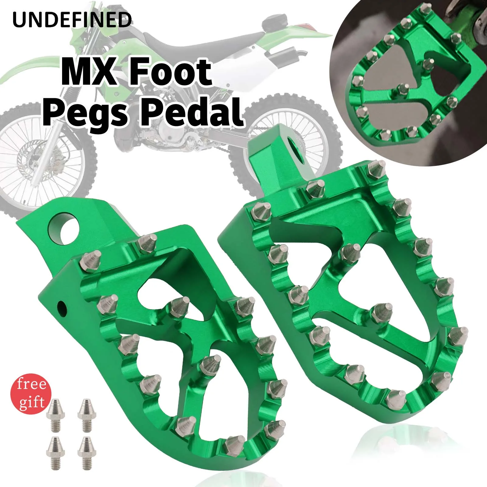 

Motorcycle Foot Pegs Footpegs Footrests Fits For Kawasaki KDX200 KDX220 KDX250 KDX 200 220 250 KX125 KX250 KX500 KX 125 250 500