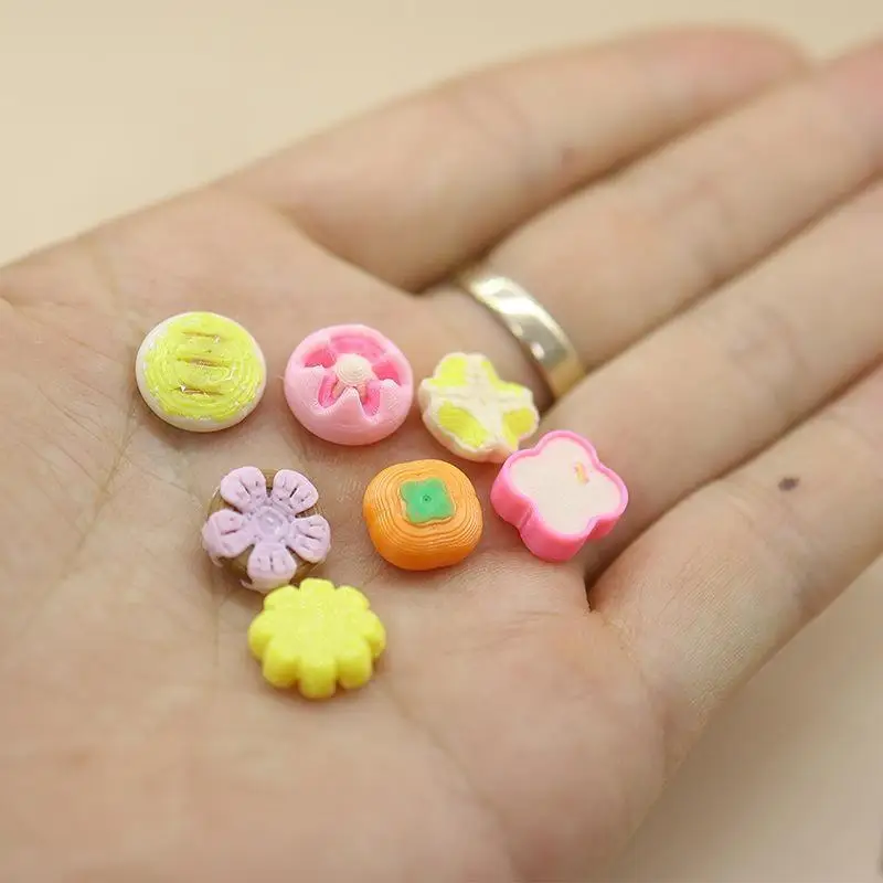 7Pcs Miniature Dollhouse Sumilation Mini Bread Dim Sum With Food Box Afternoon Tea Decoration For Kid Pretend Play Toys - view 3