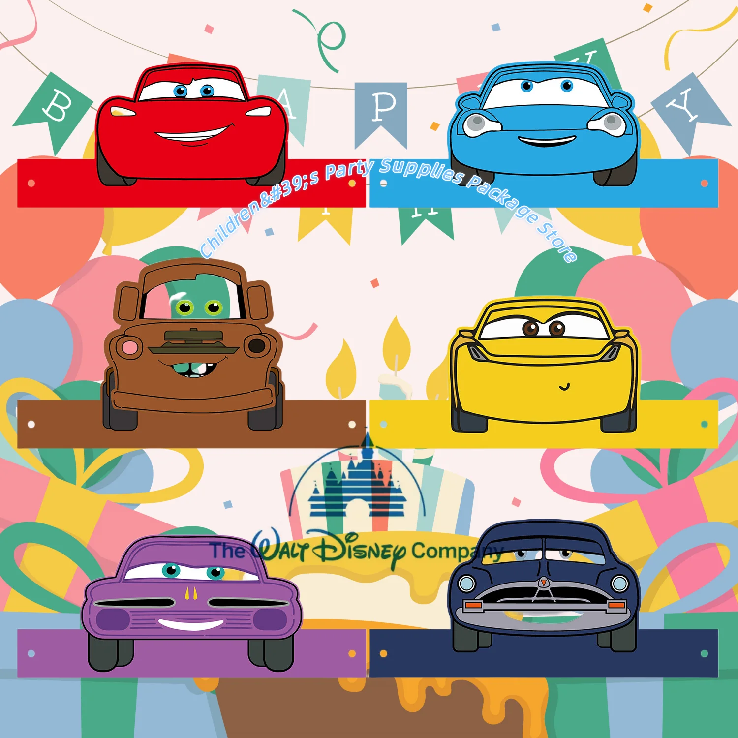 6/12Pcs Disney Cars…