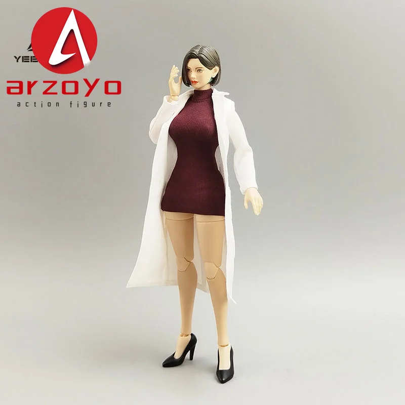 1/12 スケール女性用ウインドブレーカーハイネックベースドレスセット服モデルフィット 6 インチ LT004 ローマンキーソルジャーアクションフィギュアボディ