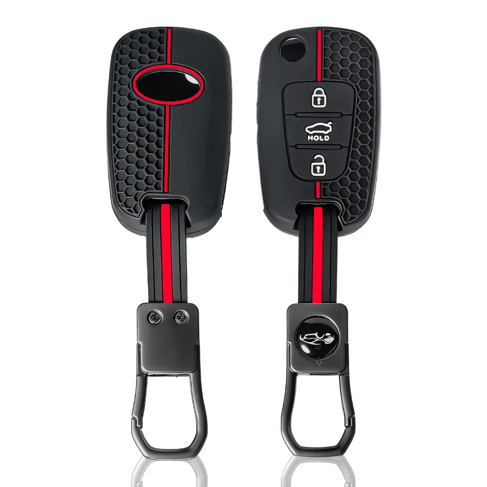 

3 Buttons Silicone Key Case Cover For Kia Soul Venga Picanto Rio Sorento Ceed Sportage For Hyundai i20 i30 Veloster ix20