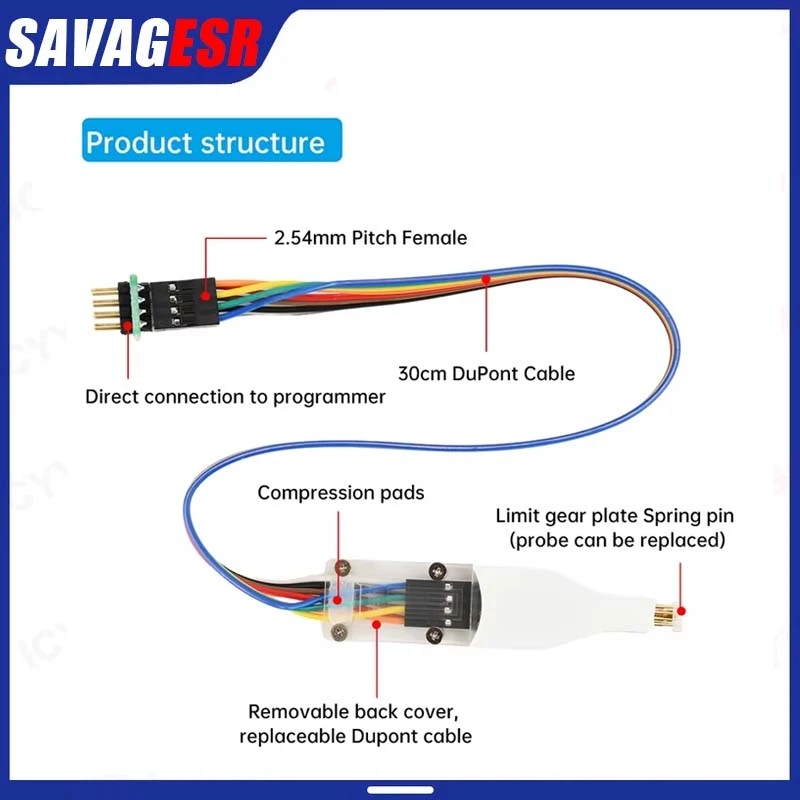 SOP8/WSON8/QDFN8 Microchip SMD Spring Pin Burn-in Read/Write Test Probe Suitable for Test Write Program Burn-in 4.4/5.8/6.5/8.5M