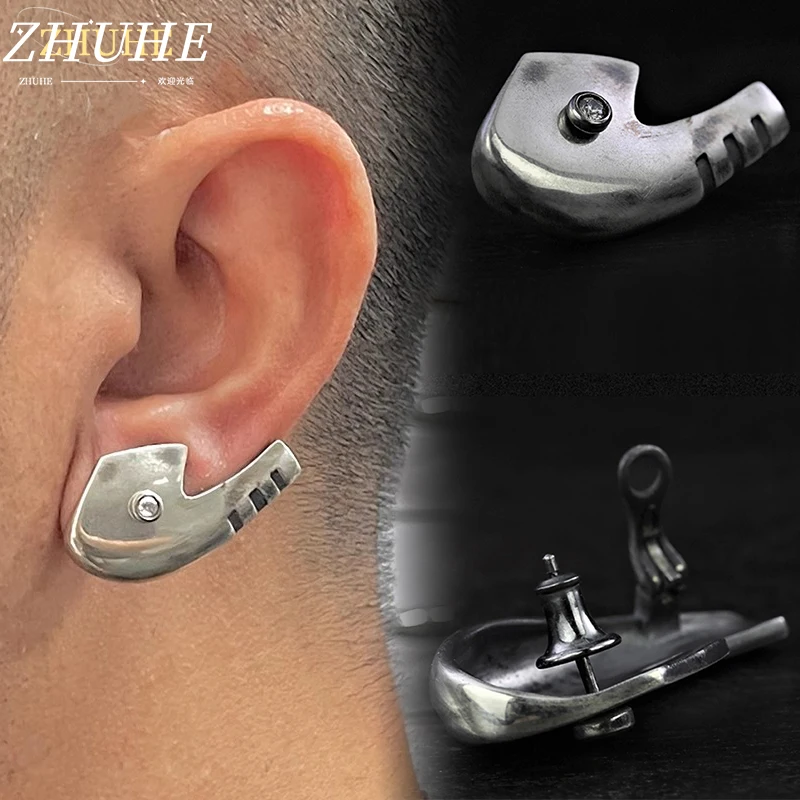 ZHUHE Hakenförmige Ohrstecker im Cyberpunk-Stil sind perfektes Schmuckzubehör für Männer und Frauen als Partygeschenke