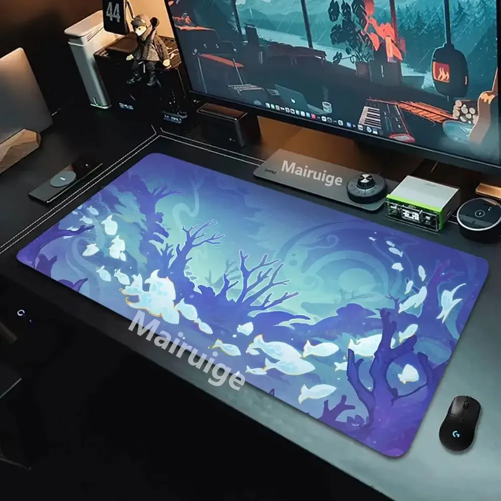 原神柄ゲームマウスパッド特大マンドリルガニューウォールナット二次元コンピューターキーボードeスポーツデスクマット