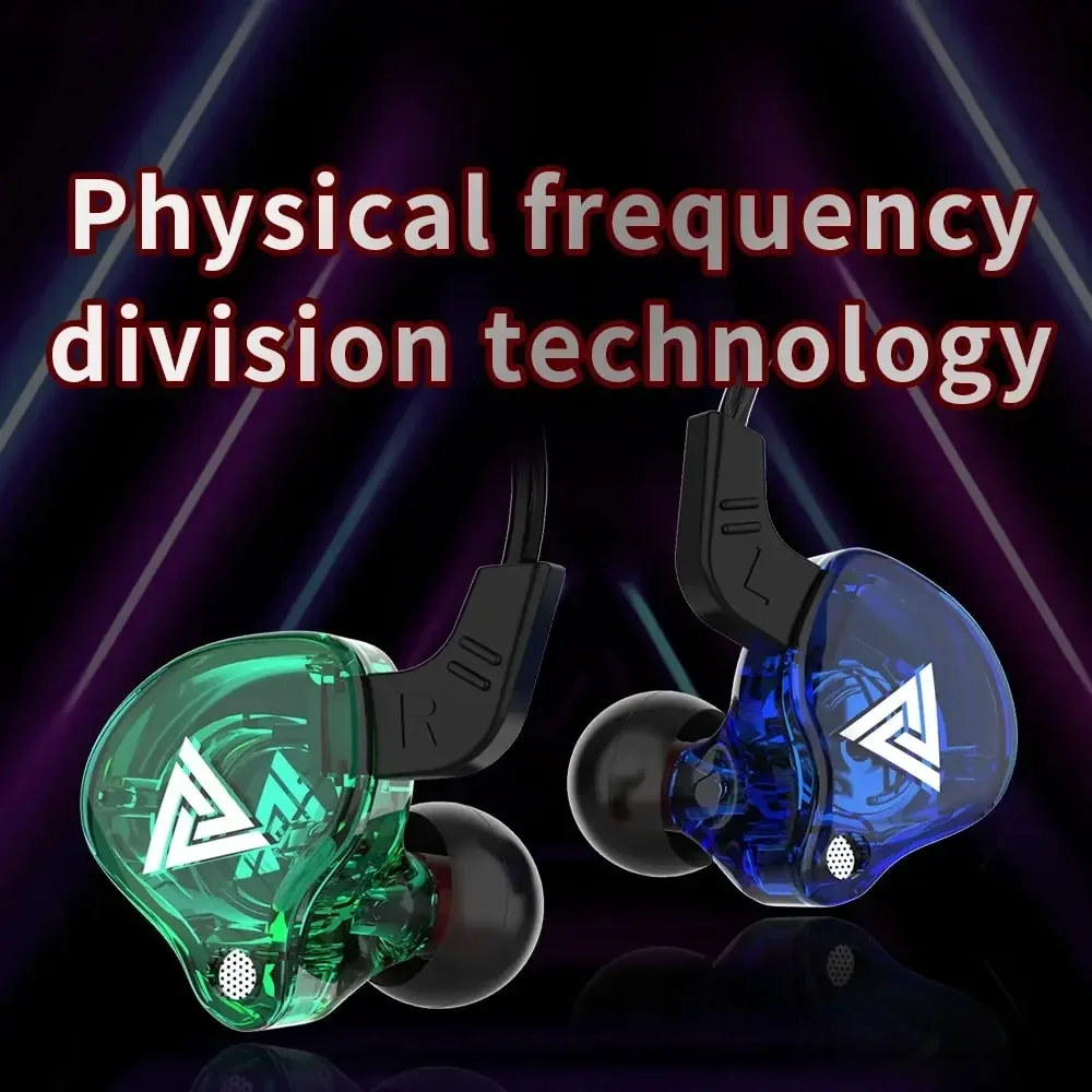 الأصلي QKZ AK6 النحاس سائق HiFi السلكية سماعة سباق سماعة رأس رياضية باس سماعة ستيريو سماعات موسيقى 3.5 مللي متر في الأذن مع هيئة التصنيع العسكري #6