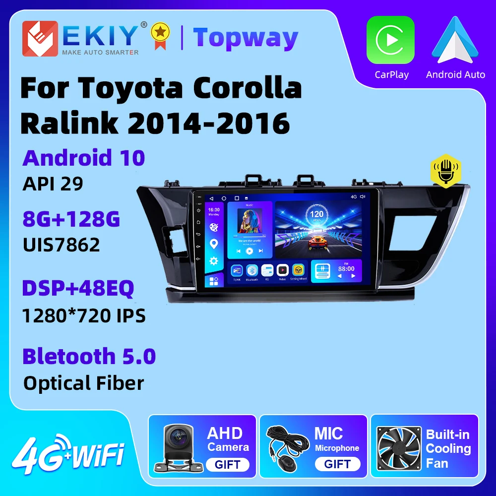 

EKIY 2din Android Car Audio for Toyota Corolla E170 E180 Ralink Altis 2014-2016 Multimedia Video Player Navigation 10 Inch