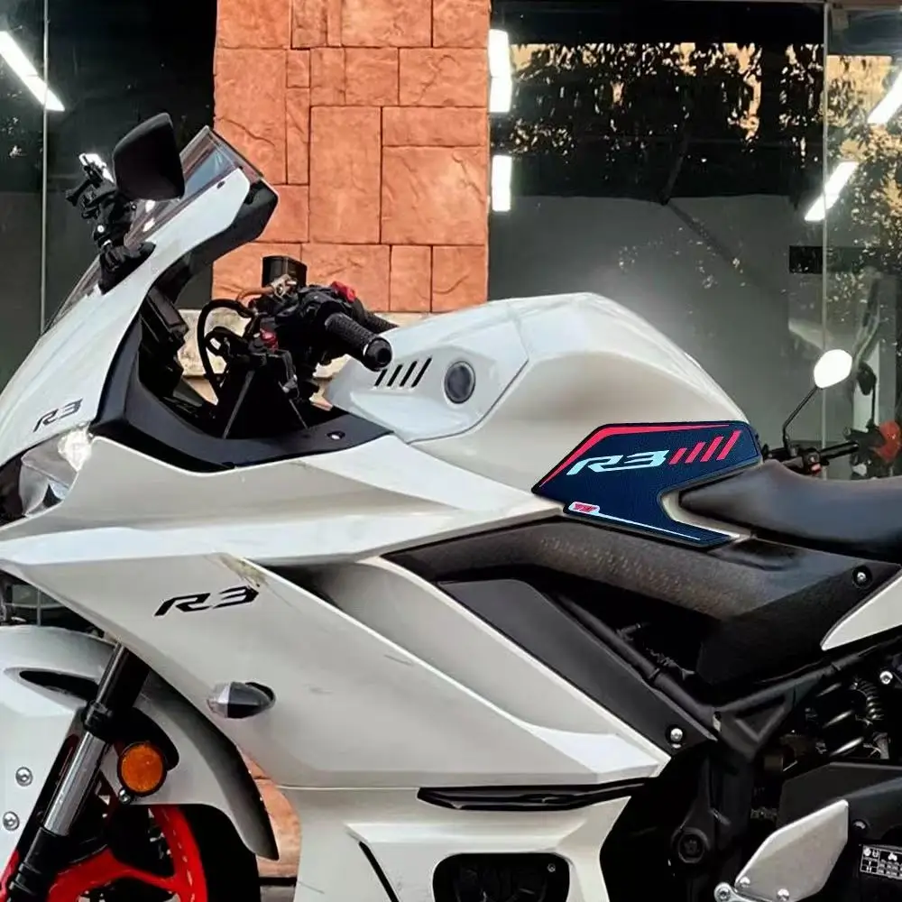 ヤマハ YZF R3 タンクパッド サイドグリップ ガソリン燃料オイルキット ニーシール デカール プロテクター 2019-2024