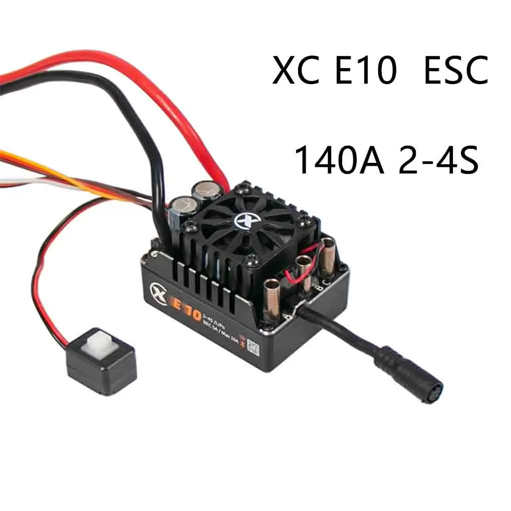 

XC E10 140A 2-4S Lipo Sensored Бесщеточный ESC для 1/10 RC Модель автомобиля Багги Грузовик Водонепроницаемые аксессуары ESC