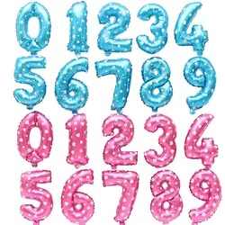 1 PCS Iridescent Rainbow Color 16 32 Inch Number Balloon Aluminium Foil Balloons Anniversary Happy Birthday Party Wedding