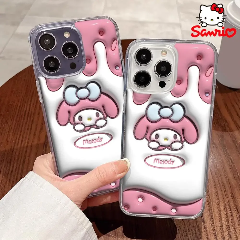 

Чехол для телефона Kitty Cat, защита от падения, Iphone 16/15/14/13/12/11, чехлы для телефонов для девочек, Sanrio Hello Kitty, милый аксессуар, подарок