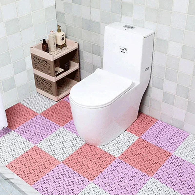 Bath MAT 300X300 มม.ห้องน้ํา Anti-SLIP Splicing MAT พลาสติกผสมชั้นระบายน้ําห้องน้ําพรม multicolor 1pcs