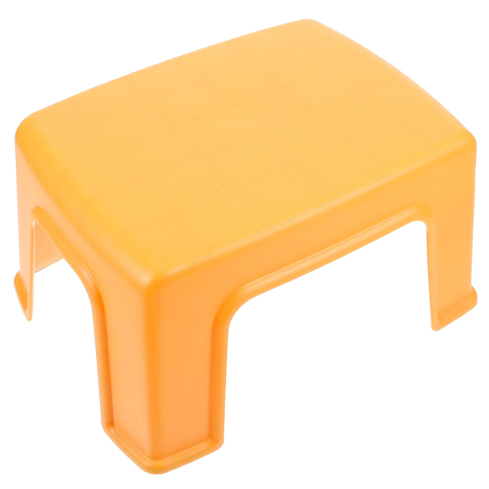 1Pcs Plastic Footstool For Bathroom Step Stool Teacher Orange Sturdy Anti-skid Stackable Household Footrest Home
