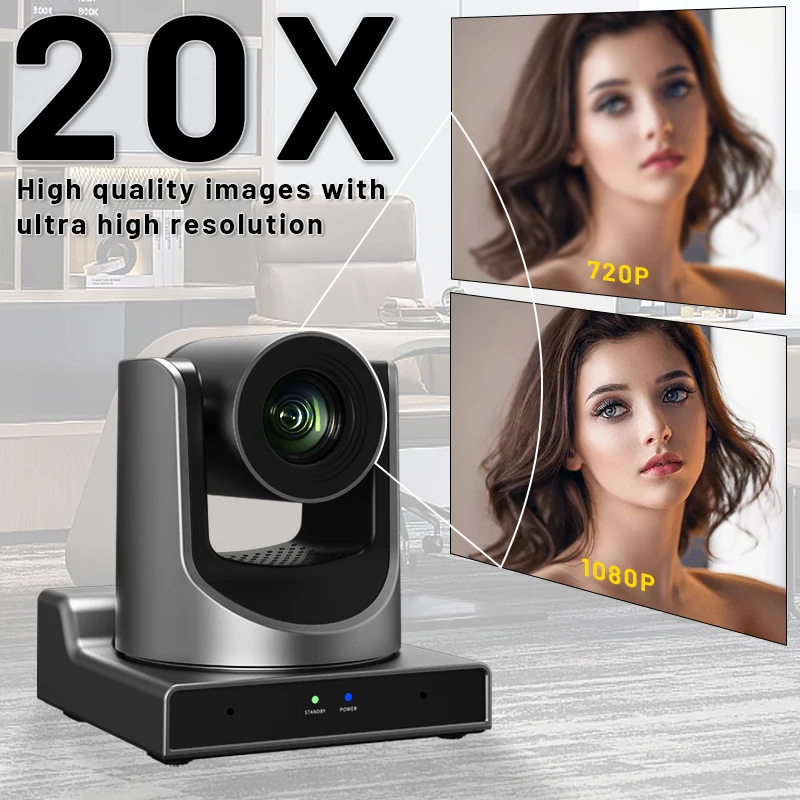 Prisual 20X Ndi Ptz Camera, gelijktijdige 3G-SDI/Hdmi Ip Streaming Met Ndi HX2 Poe Chuch Live Streaming Broadcast Camera