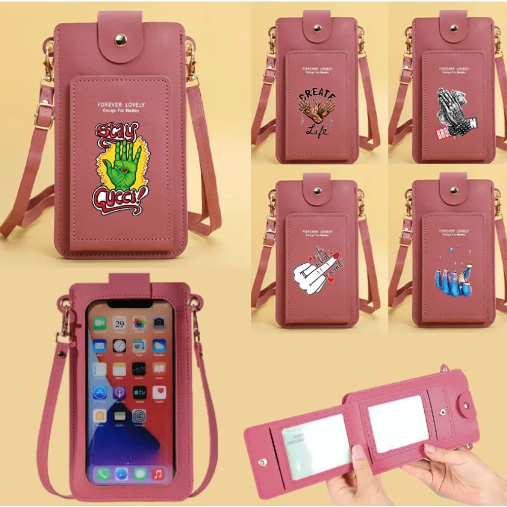 

Women Bags Simple Portable Mobile Phone Bag Card Holder Crossbody Shoulder Strap Hand Series Handbag Small and Versatile Wallets
