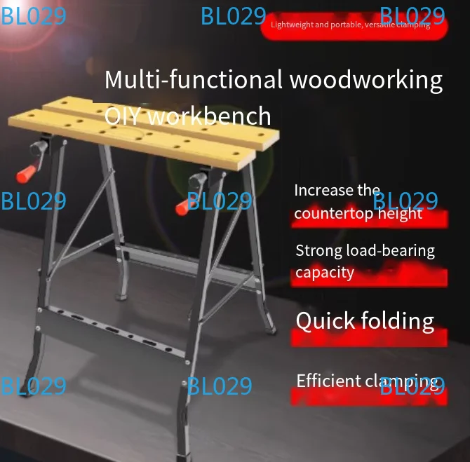 

Mobile Portable Woodworking Bench Saw Bench Folding Tool Bench Small Versatile
