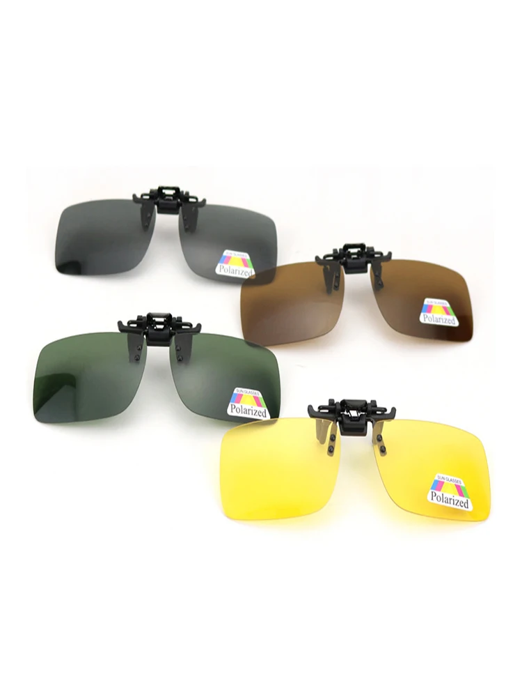 Polarized Clip Sunglasses Myopia Glasses Clip Driver Fishing Night Vision Myopia Clipon Sun Shading Eyeglasses image 6