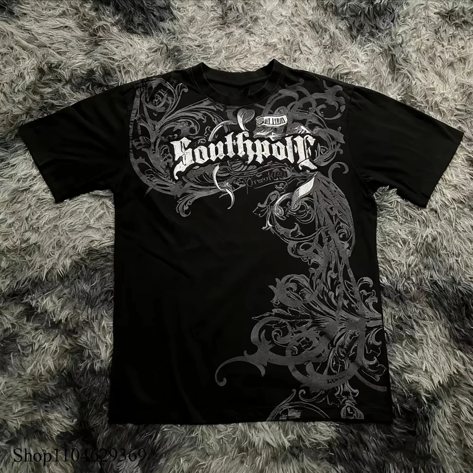 2026 Summer Classic Y2K Gothic Style T-shirt Print High Street Shirts Gothic Round Neck Cotton Tops New Mens Womens Kids T-shirt, image 2