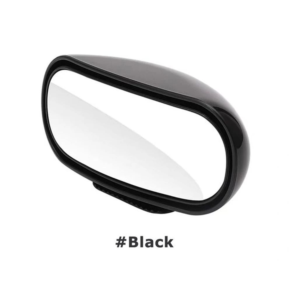 

Side-View Mirror Blind Spot Mirror 360° Wide Angle White 12.5x5 Cm 4.92x1.97 Inch ABS + Glass Black Silver New