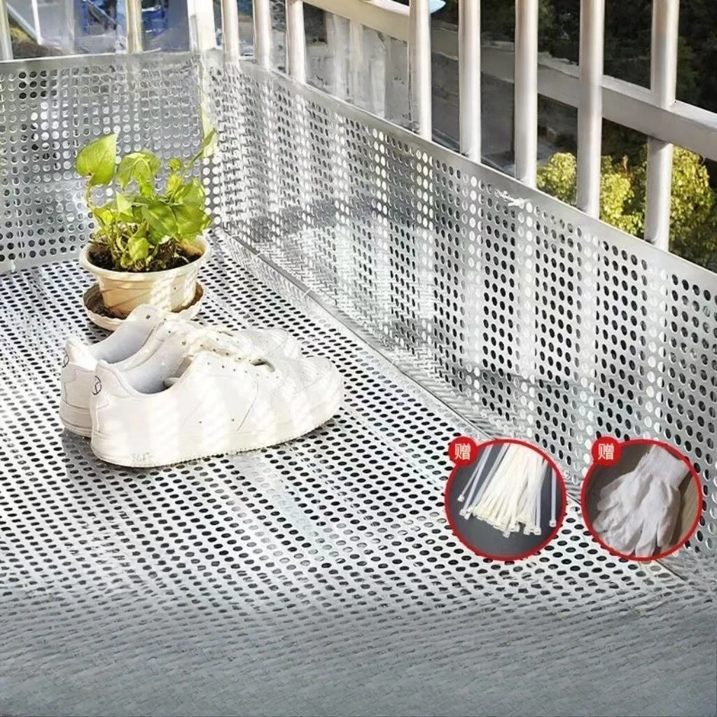 304 Stainless Steel Anti-Theft Window Pad Balcony Safety Net Sill Guard Leak-Proof Net Veranda Safety Screen Perforated Plate