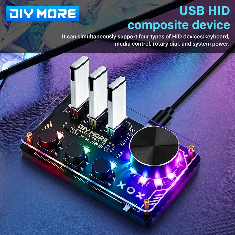 Hub Led Rgb Light Controller Program Module For Desktop Usb Extension/custom Keyboard / Boyfriend Gift/speaker USB Power