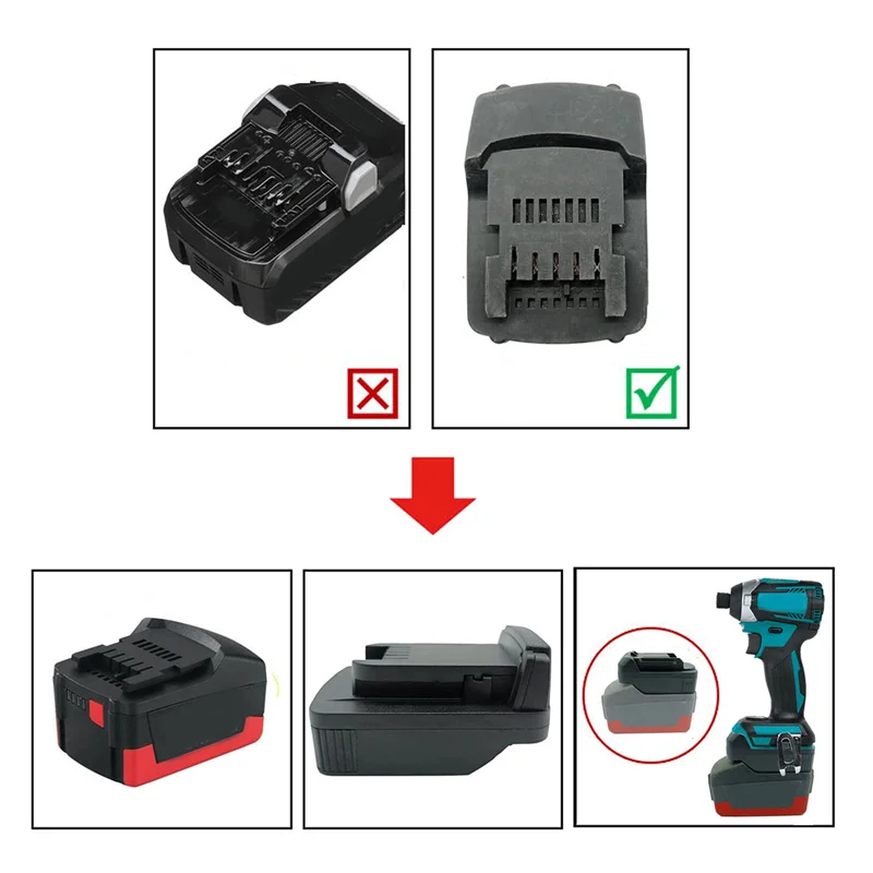 محول أداة محول بطارية ماكيتا ، محول بطارية ليثيوم ، ميتابو 18 فولت ، سلسلة BL