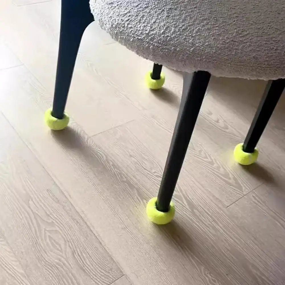 Walker Leg Covers 4 Pcs Pre-cut Walker Tennis Balls for Furniture Legs Premium Walker Accessories with Felt Pads for Seniors
